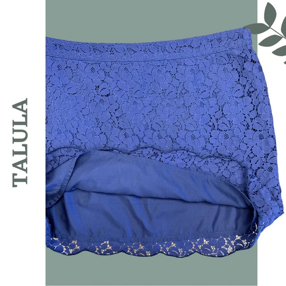 🛍️3/$40 Talula for Aritzia Royal Blue Lace
Miniskirt  Lined Side Zipper Size 6 - Picture 5 of 8
